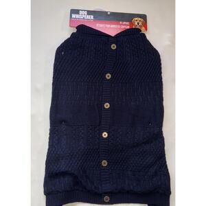NWT Cesar Millan Argyle Chevron Blue Dog Sweater - XXL